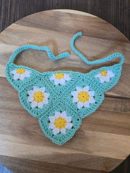 Daisy Granny Square Bandana