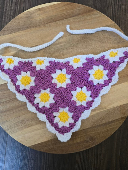 Daisy Granny Square Bandana